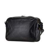 グッチ ロゴプリント 斜め掛け ショルダーバッグ 523589 ブラック レザー レディース GUCCI 【中古】